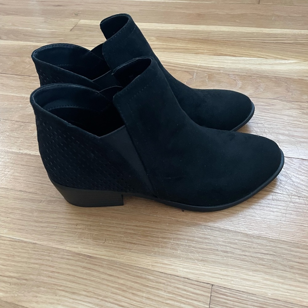 Black suede MIA booties
